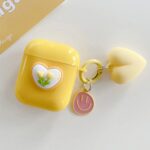 3D Love Floral Yellow AirPods Case