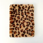 Leopard Fur Plush Flip iPad Case