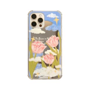 Cloudy Flowers Mirror Case