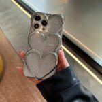 Luxury 3D Plating Heart Glitter Case