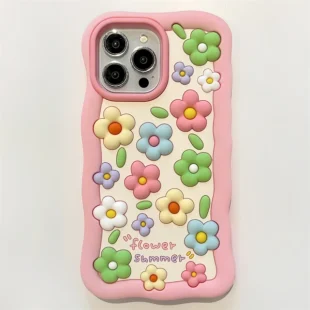 3D Colourful Flowers Summer Case