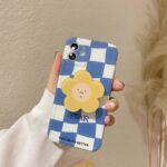 Art Chessboard Flower Bracket Case