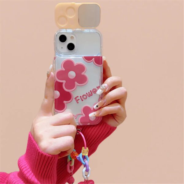 Flower Flip Mirror Clear Case - Image 3