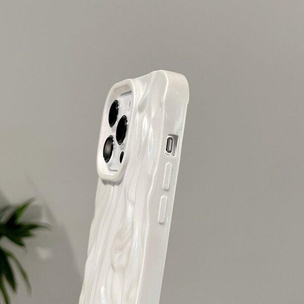 3D Fold Pattern Pearl White Case - Image 3