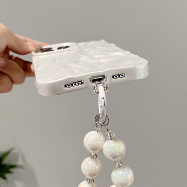 3D Fold Pattern Pearl White Case - Image 2