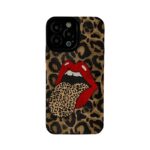 Red Lip Leopard Print Case