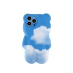 3D Bear Cloud Sky Blue Case