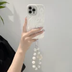 3D Fold Pattern Pearl White Case
