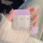 Purple Frost Flower AirPods Case