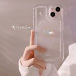3D Crystal Heart Transparent Case