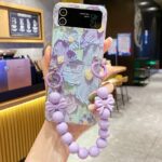 Purple Wrist Chain Flower Case