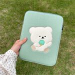 Bear With Mint Ice Cream iPad Case