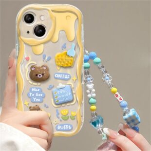 3D Bear Cheese Yellow Case