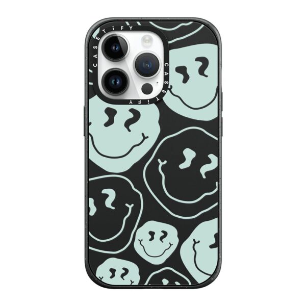 Aqua Smiley Transparent Case