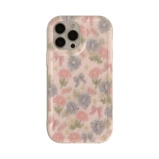 Retro Flower Print Bumpy Case