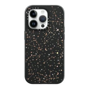 Space Pattern Gold Stars And Moon Universe Case