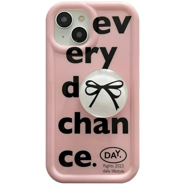 Black Letter On Pink Case