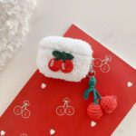 Plush Protective Cherry AirPods Case
