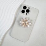 White Crystal Flower Pop Socket