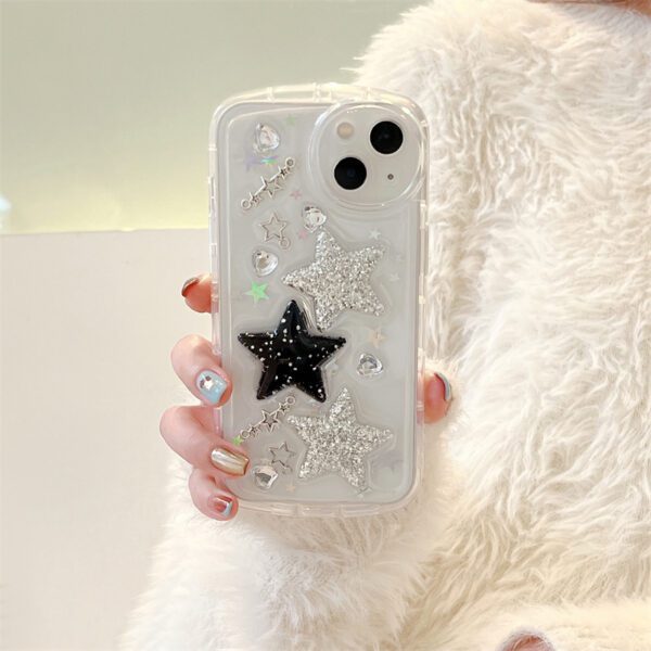 3D Glitter Star Case