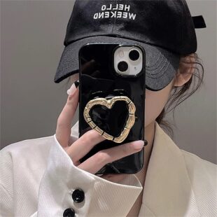 3D Glossy Heart Bracket Case