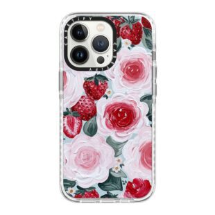 Strawberry Florals by KT's Canvases Case