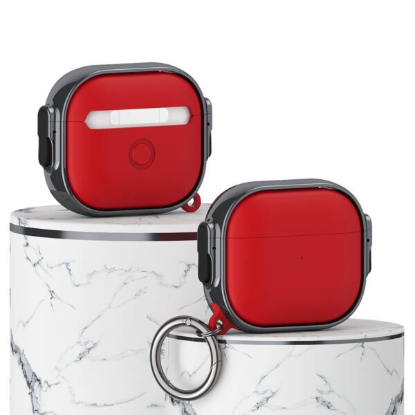 Secure Lock Protective Silver Border AirPods Case - Image 2