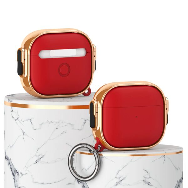 Secure Lock Protective Golden Border AirPods Case