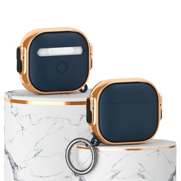 Secure Lock Protective Golden Border AirPods Case - Image 3