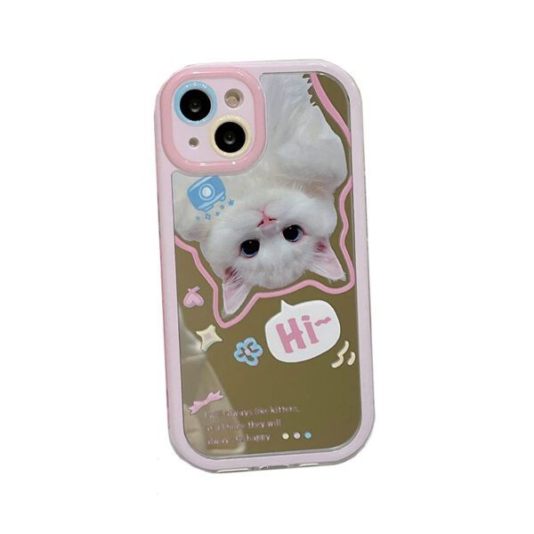 Cat Peeking Makeup Mirror Case