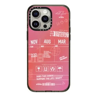 Messy Notes Pink Case