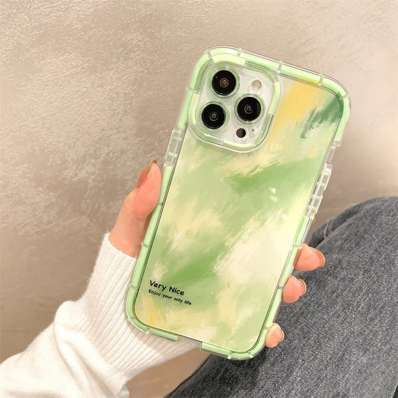 Luminous Green Abstract Case