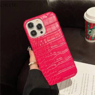 Luxury Snake Crocodile Leather Case