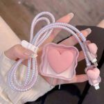 Cute 3D Heart Wave Charger Case