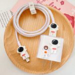 Cute 3D Bear Astronaut Charger Case
