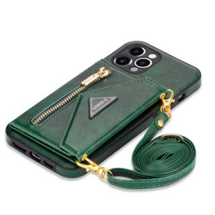 Lanyard Crossbody Zip Wallet Case