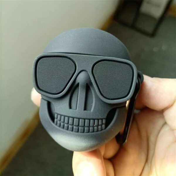 3D Sunglasses Skull AirPods Case