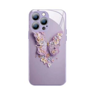 Flat Butterfly Glass Case