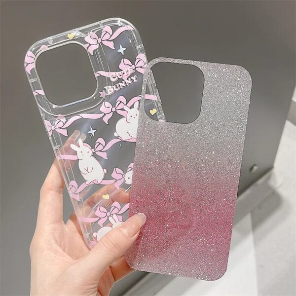Gradient Glitter Bunny Bow Case - Image 2