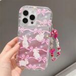 Gradient Glitter Bunny Bow Case
