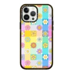 Floral checkboard Rainbow Case