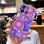 Purple Stars 3D Effect Case