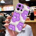 Purple Flower 3D Effect Case