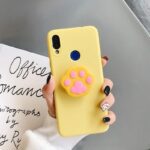 Pink Paw Bracket Yellow Case