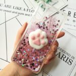 Glitter Quicksand Paw Stress Reliever Case