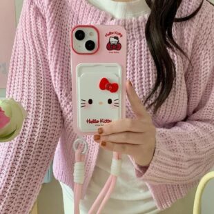 Hello Kitty Card Slot Lanyard Case