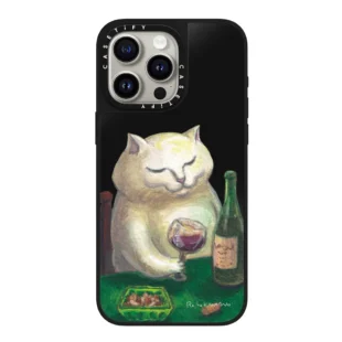 Red Wine With Cat Case