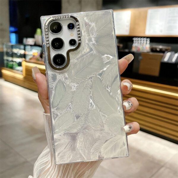 Silver Laser Feather Case