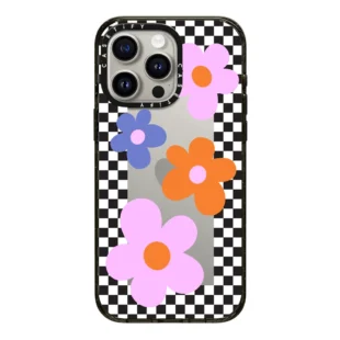 Floral Checkered Frame Case