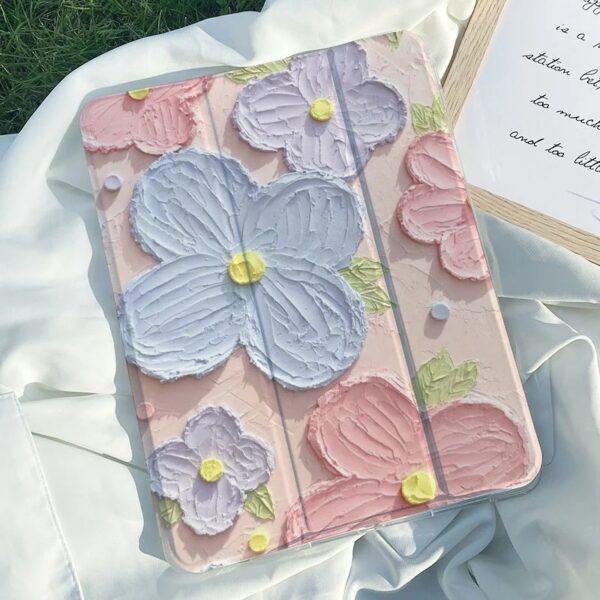 3D Effect Floral iPad Case